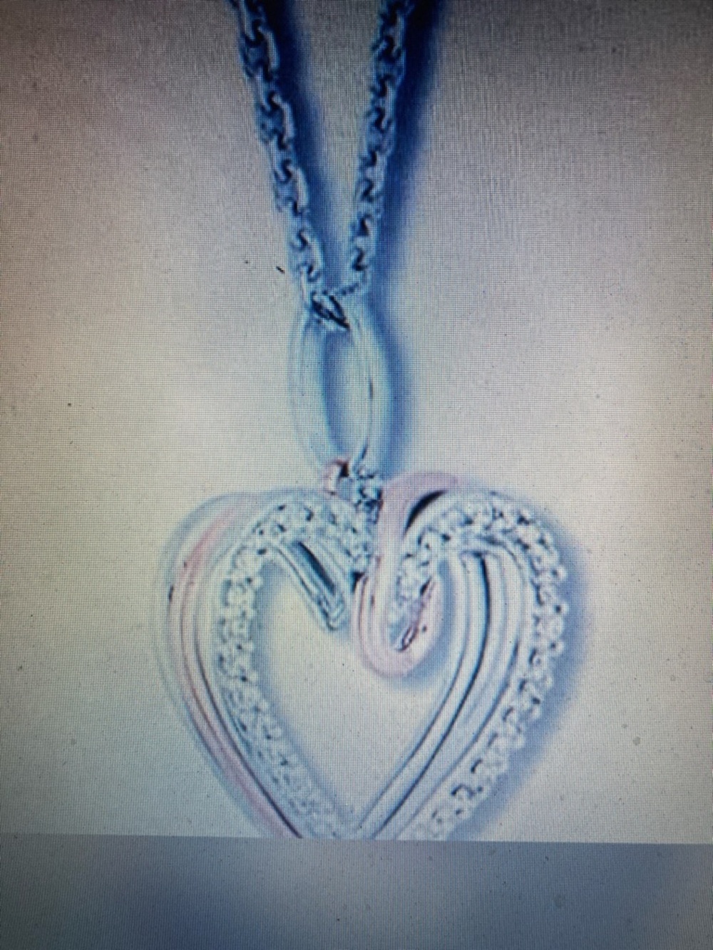 Kay Jewelers Hallmark diamond heart necklace Silver and Rose Gold